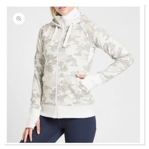 ATHLETA "Triumph" Grey Camo Zip Hoodie/Jacket